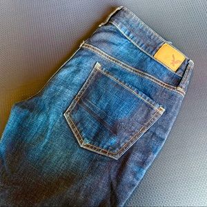 AEO Tomgirl Dark Indigo Mom Jeans